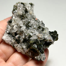 Load image into Gallery viewer, Natural Quartz Crystal Cluster with Green Epidote on Matrix | Sculptural Mineral Specimen | China

