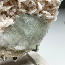 Load image into Gallery viewer, Large Pearl Pink Dolomite with Green Fluorite — Natural Crystal Cluster from Hunan, China | Pastel Mineral Specimen for Decor &amp; Collection

