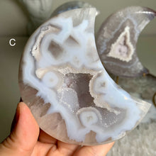 Load image into Gallery viewer, Top quality- Brazilian druzy agate moon ( free stand)
