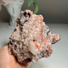 Load image into Gallery viewer, Pink Calcite Crystal Cluster on Stand – Natural Decor
