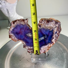 Load image into Gallery viewer, High quality - blue flower agate slab/slice (natural color)
