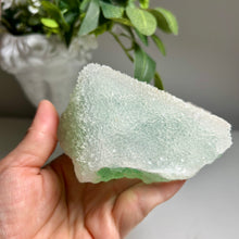 Load image into Gallery viewer, Green fluorite covered by druzy quartz
