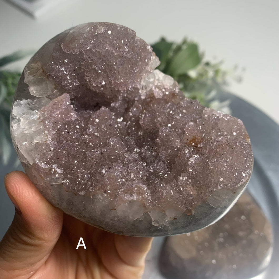 Top quality - sugary druzy rainbow amethyst / colorful amethyst from Uruguay