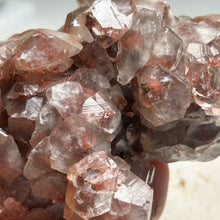 Load image into Gallery viewer, Red Hematite Included Calcite Cluster — Transparent Natural Crystal with Red Mineral Inclusions for Home Decor and Collection
