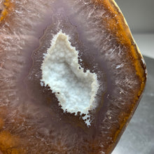 Load image into Gallery viewer, Top quality - brown color Brazilian agate geode with druzy in the middle
