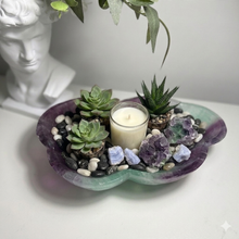 Load image into Gallery viewer, Huge Rainbow Fluorite Wavy Bowl - 10.5" Collector Specimen Statement Piece

