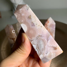 Load image into Gallery viewer, High quality- pink amethyst flower agate tower/ point
