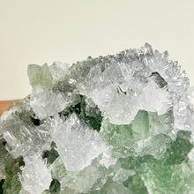 Load image into Gallery viewer, Large Green Nipple Fluorite with Clear Crystal Growth Rare Raw Fluorite Cluster Frosted Edge Mineral Specimen
