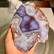 Load image into Gallery viewer, Top quality - blue flower agate slab/slice
