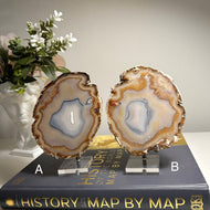 Top Quality Brazilian Agate Slice – Natural Banding & Polished Crystal Slab
