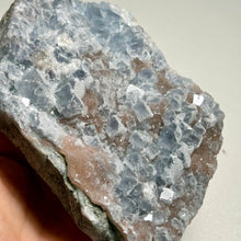 Load image into Gallery viewer, Frosted Blue Fluorite Plate – Natural Cubic Fluorite Crystal Cluster for Home Decor and Mineral Collection
