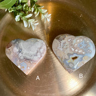 High quality - pink flower agate heart