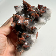 Load image into Gallery viewer, Red Hematite Included Quartz Cluster — Natural Red Phantom Crystal for Collection and Home Decor

