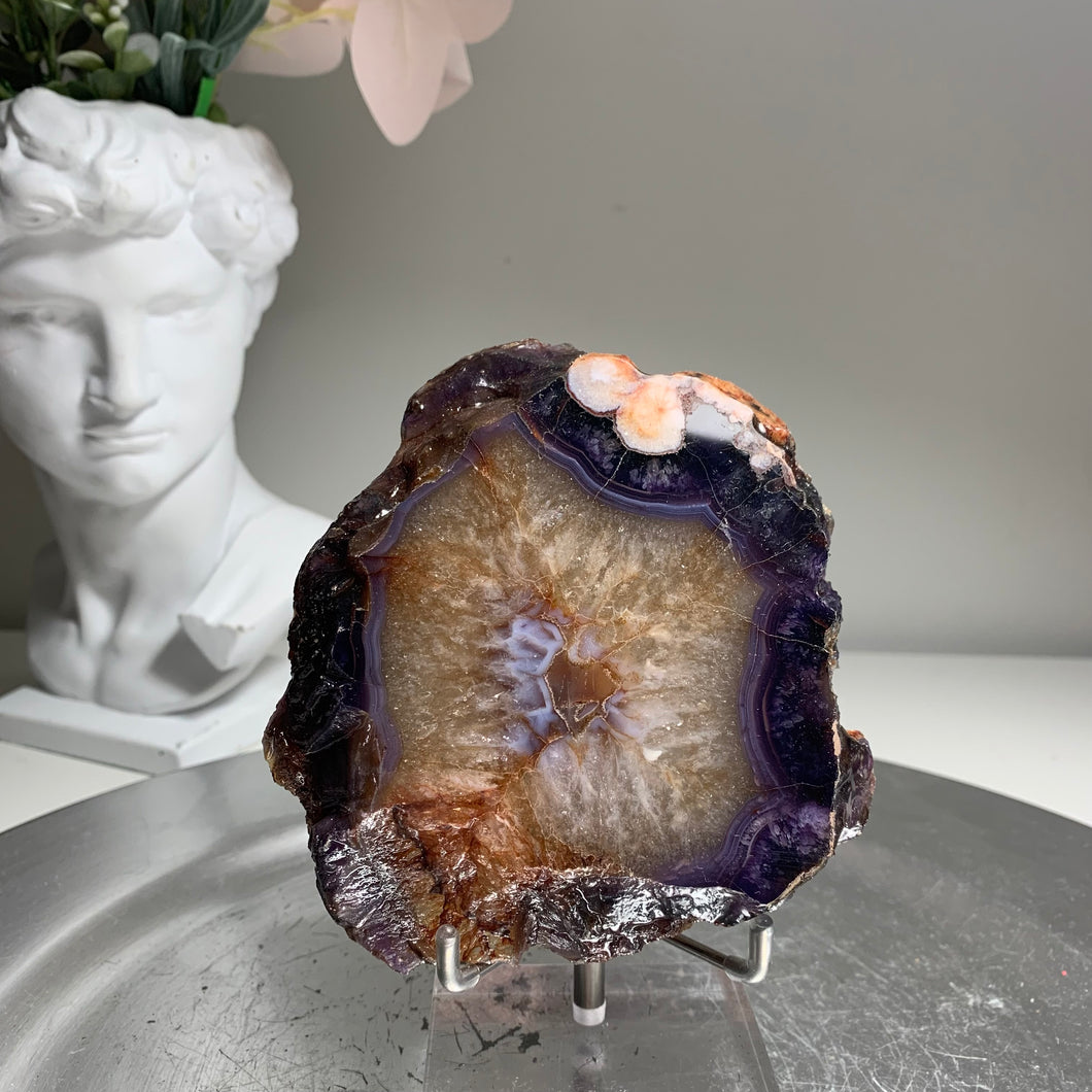 Top quality - blue flower agate slab/ slice (natural color)