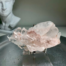 Load image into Gallery viewer, High quality- pink lemurian faden quartz cluster from Colombia
