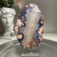 Load image into Gallery viewer, Top quality blue flower agate slab / slice ( natural color)
