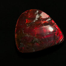 Load image into Gallery viewer, Premium Red Fire Ammolite Fossil from Canada — Gem-Grade Ammonite Slice with Deep Crimson Iridescence
