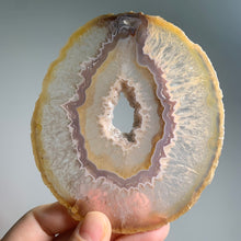 Load image into Gallery viewer, Rare - Hand pick Brazilian agate slice set  (4 pieces) / agate slabs and slices with druzy
