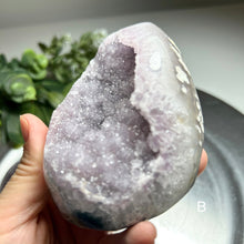 Load image into Gallery viewer, Top quality – Lavender amethyst geode from Uruguay with sparkling druzy
