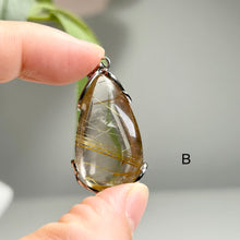 Load image into Gallery viewer, Golden Rutilated Quartz Pendant | Silver Setting | One of a Kind Necklace
