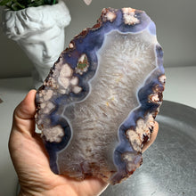 Load image into Gallery viewer, Top quality blue flower agate slab / slice ( natural color)
