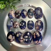 Load image into Gallery viewer, Top quality - natural color blue flower agate palm stone
