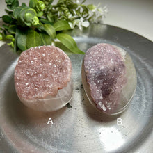 Load image into Gallery viewer, Top quality – Pink lavender amethyst geode from Uruguay with sparkling druzy
