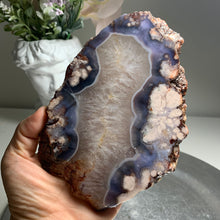 Load image into Gallery viewer, Top quality blue flower agate slab / slice ( natural color)
