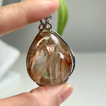 Load image into Gallery viewer, Pink Rutilated Quartz Pendant Necklace | One of a Kind Crystal Gift

