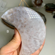 Load image into Gallery viewer, High quality - druzy agate moon from Brazil ( free stand)
