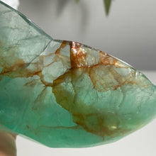 Load image into Gallery viewer, Large Green Fluorite Carved Cloud Bowl, High-Contrast Translucent Fluorite Tray, Statement Altar Decor, 9.5"
