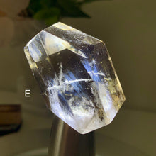 Load image into Gallery viewer, Blue Needle Smoky Quartz Tower – High Clarity Brazilian Crystal with Blue Light Inclusions
