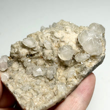 Load image into Gallery viewer, White Calcite Cluster on Matrix — Natural Crystal Plate for Home Decor and Healing Energy
