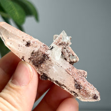 Load image into Gallery viewer, Hematoid Quartz Cluster with Secondary Crystal | Red Iron Included Quartz Point
