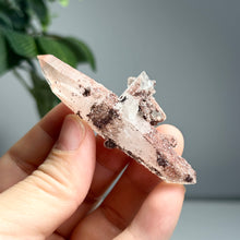 Load image into Gallery viewer, Hematoid Quartz Cluster with Secondary Crystal | Red Iron Included Quartz Point
