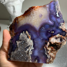 Load image into Gallery viewer, Top quality - blue flower agate slab/slice (natural color)
