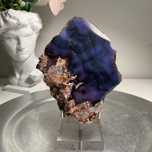 Load image into Gallery viewer, Top quality- blue flower agate slab/slice ( natural color)
