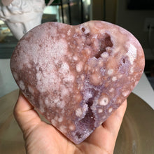 Load image into Gallery viewer, Top quality - pink amethyst flower agate druzy heart
