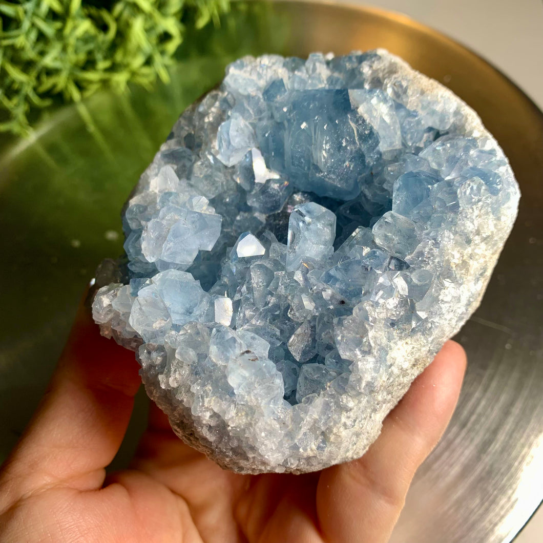 High quality gemmy blue celestite cluster