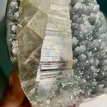 Load image into Gallery viewer, Rare - rainbow amethyst with calcite
