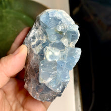 Load image into Gallery viewer, High quality blue celestite cluster
