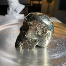 Load image into Gallery viewer, Large pyrite skull druzy pyrite skull

