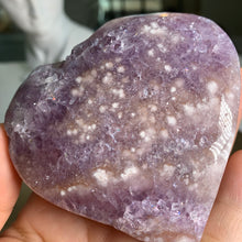 Load image into Gallery viewer, High quality - pink amethyst flower agate heart
