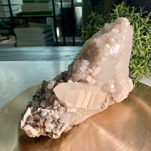 Load image into Gallery viewer, Rare - calcite with calcopyrite on quartz
