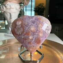 Load image into Gallery viewer, High quality - pink amethyst flower agate druzy heart
