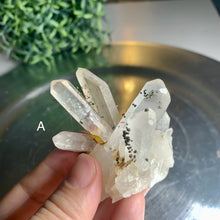 Load image into Gallery viewer, Rare - pyrite on quartz cluster pyrite with clear quartz cluster 09
