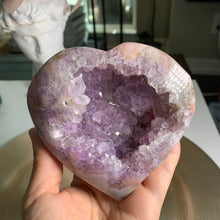 Load image into Gallery viewer, High quality - pink amethyst flower amethyst heart

