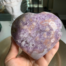 Load image into Gallery viewer, High quality - pink amethyst flower amethyst heart
