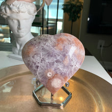 Load image into Gallery viewer, High quality - pink amethyst flower agate druzy heart
