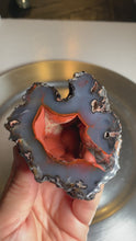 Load and play video in Gallery viewer, Rare - high quality Argentina red fox agate geode with UV reaction
